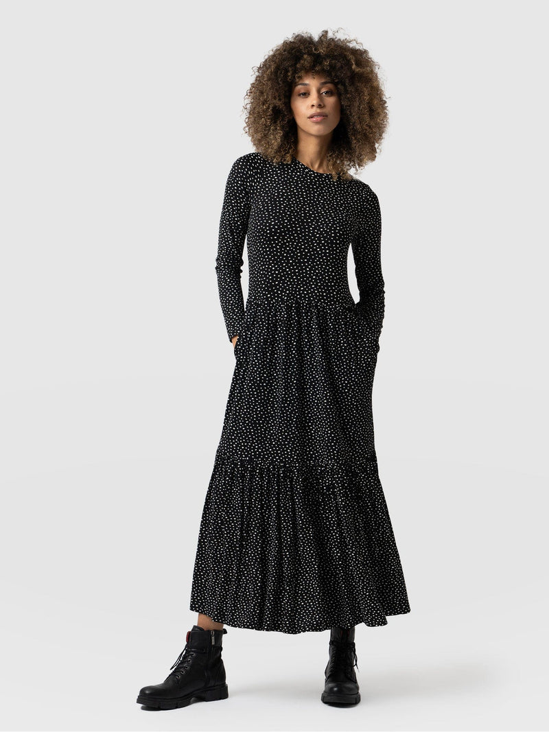 Greenwich Dress Black Spot Sleeves - Women's Dresses | Saint + Sofia® USA