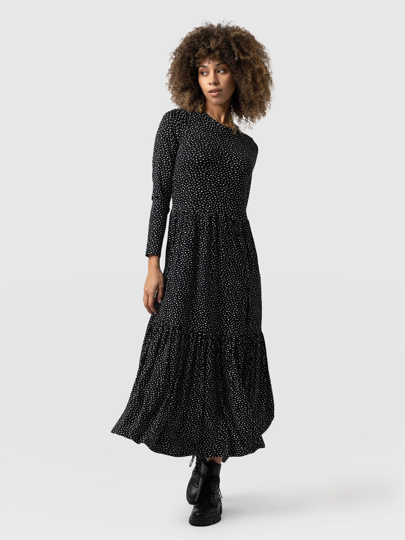 Greenwich Dress Black Spot Sleeves - Women's Dresses | Saint + Sofia ...