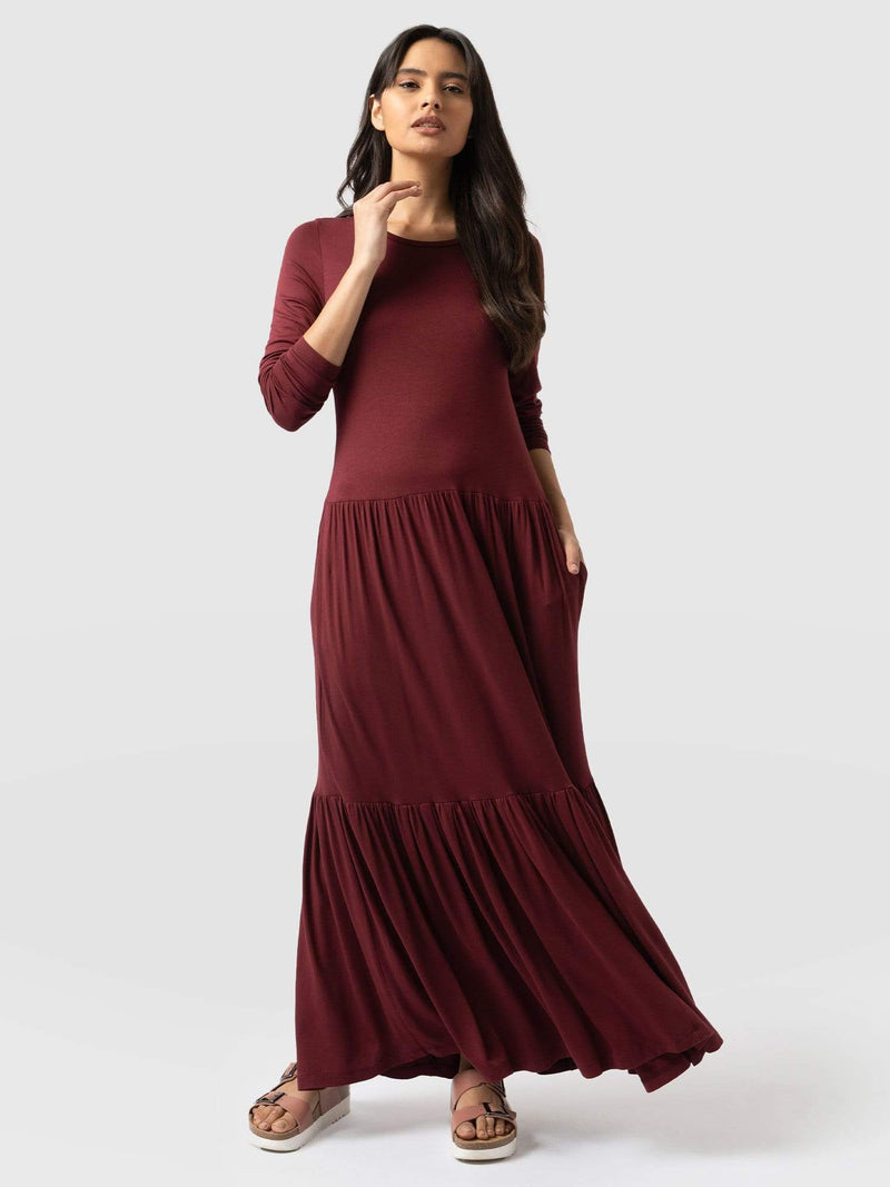 Greenwich Dress Burgundy - Women's Dresses | Saint + Sofia® USA
