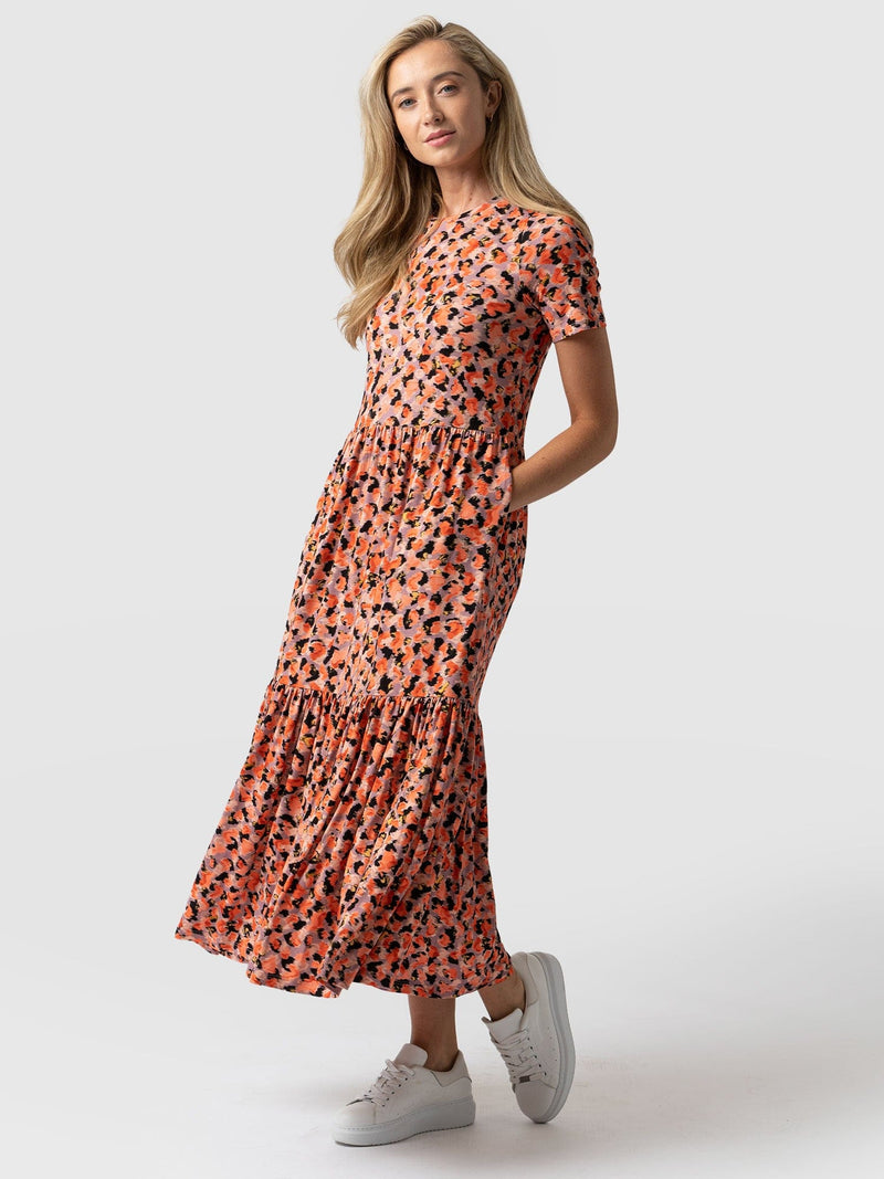 Greenwich Short Sleeve Dress Confetti Petal - Women's Dresses | Saint + Sofia® UK