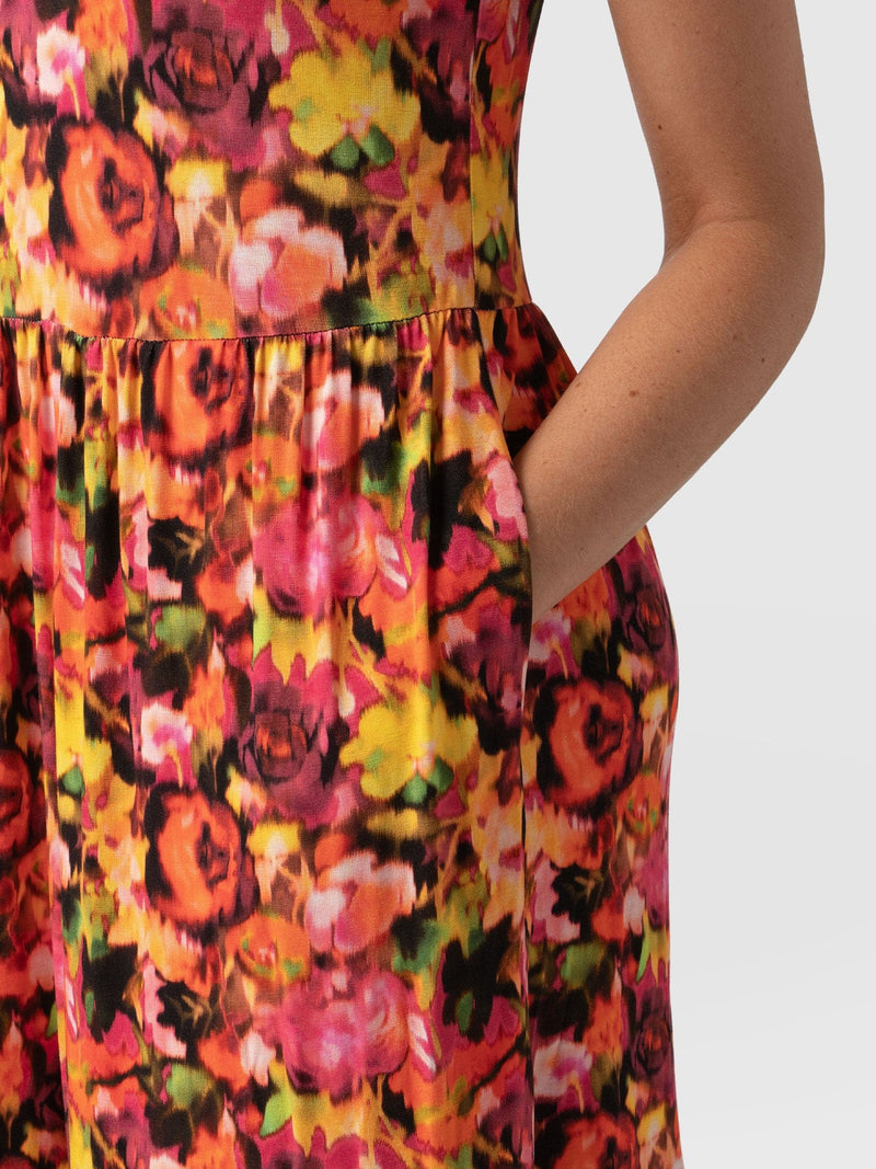 Greenwich Short Sleeve Dress Floral Haze - Women's Dresses | Saint + Sofia® UK