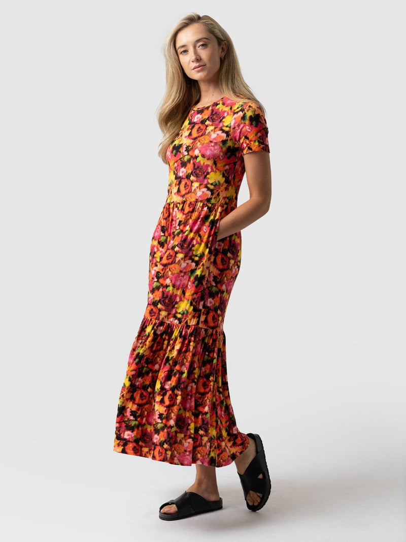 Greenwich Short Sleeve Dress Floral Haze - Women's Dresses | Saint + Sofia® UK