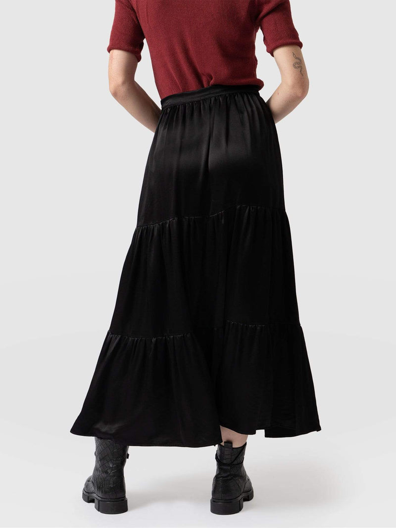 Greenwich Skirt Glossy Black - Women's Skirts | Saint + Sofia® USA