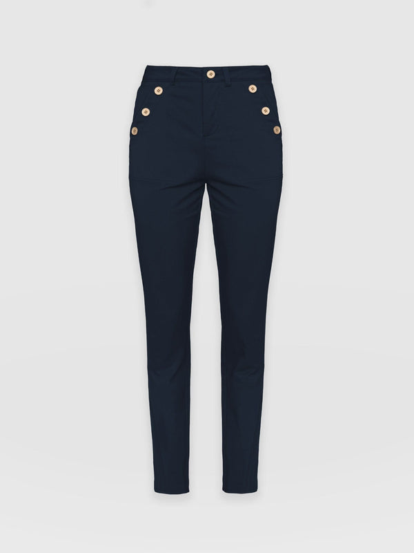 Gwen Chino Navy - Women's Pants | Saint + Sofia® USA