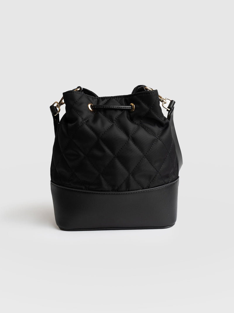 Mini Quilted Drawstring Bucket Bag