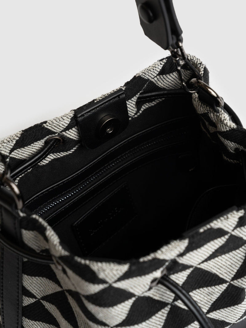 Women's Checkered Pattern Bucket Bag