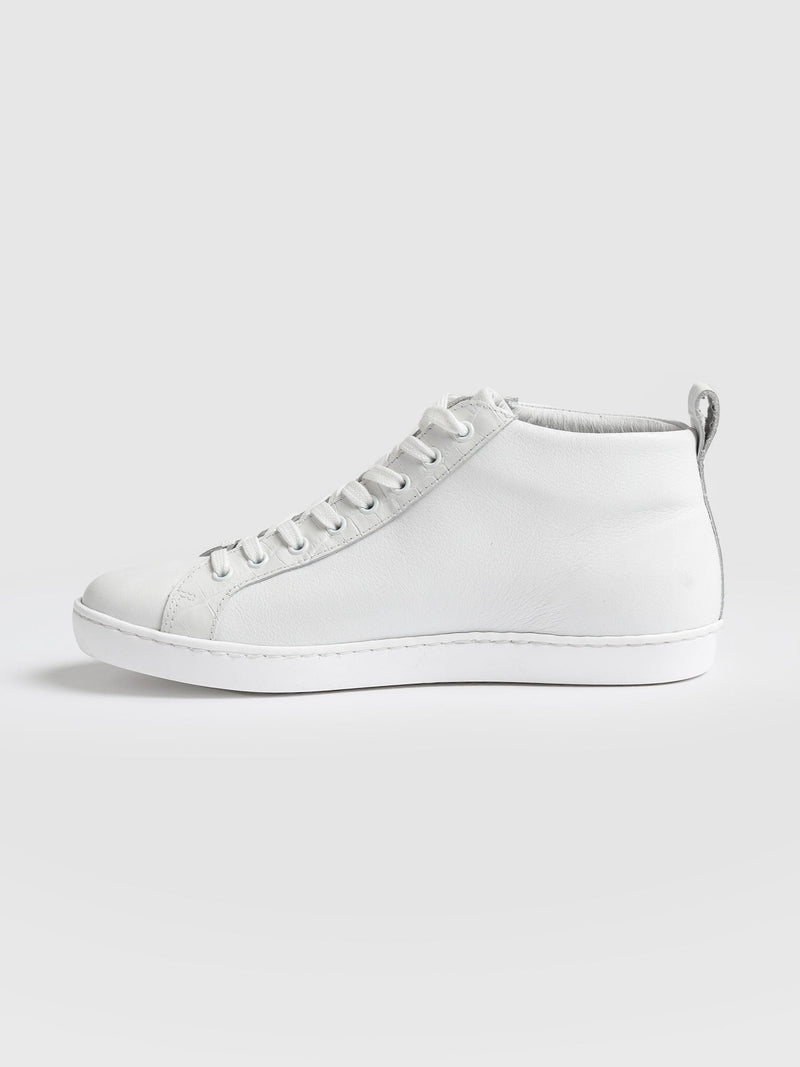 Hoxton Sneaker White Croc - Women's Sneakers | Saint + Sofia® USA