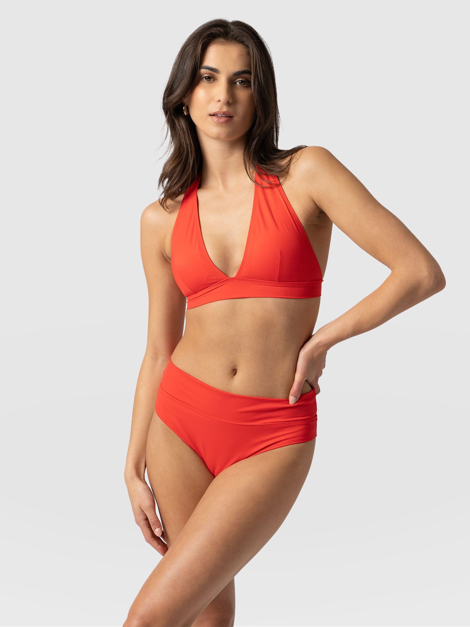 Kyra Bikini Bottom Red - Women's Swimwear | Saint + Sofia® UK