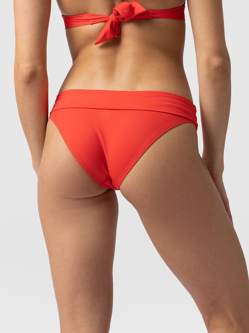 Kyra Bikini Bottom Red - Women's Swimwear | Saint + Sofia® UK