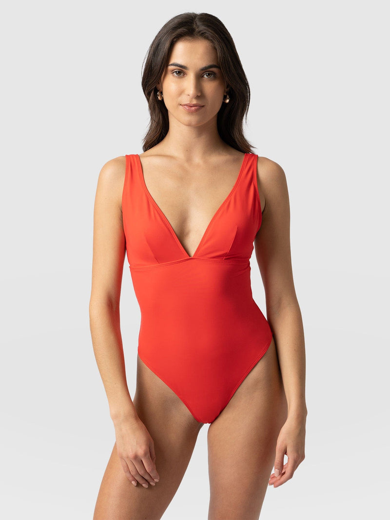 Levana Swimsuit Red - Women's Swimwear | Saint + Sofia® UK