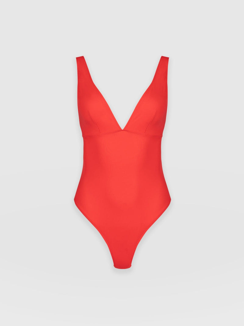 Levana Swimsuit Red - Women's Swimwear | Saint + Sofia® UK