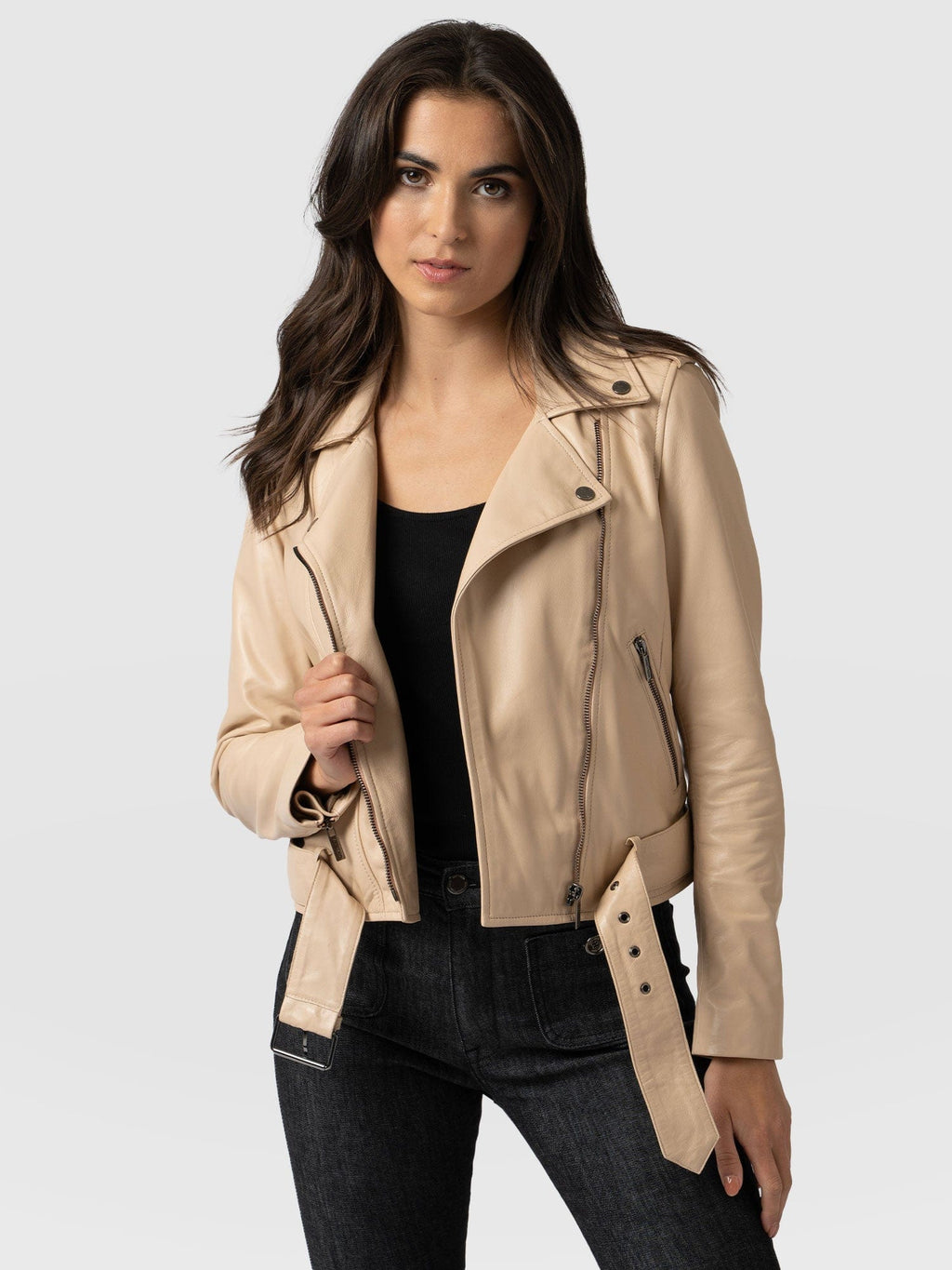 Luther Leather Jacket Nude - Women's Leather Jacket