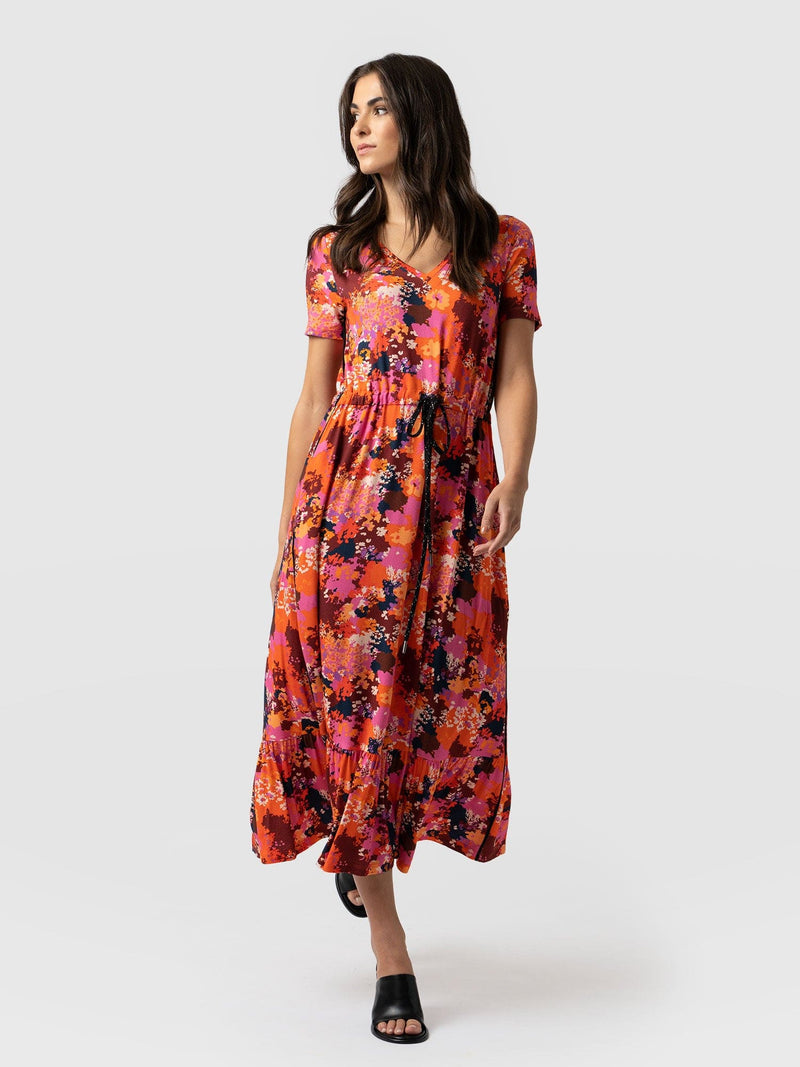 Meredith V Neck Dress Sea Floral - Women's Dresses | Saint + Sofia® USA