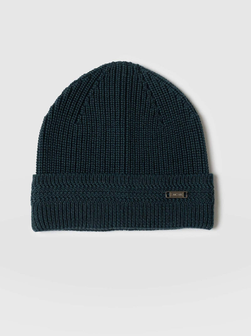 Merino Beanie Petrol - Women's Beanies | Saint + Sofia® USA