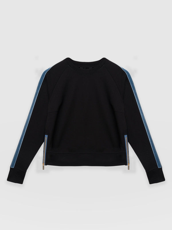Morgan Zip Sweater Black - Women's Sweaters | Saint + Sofia® USA