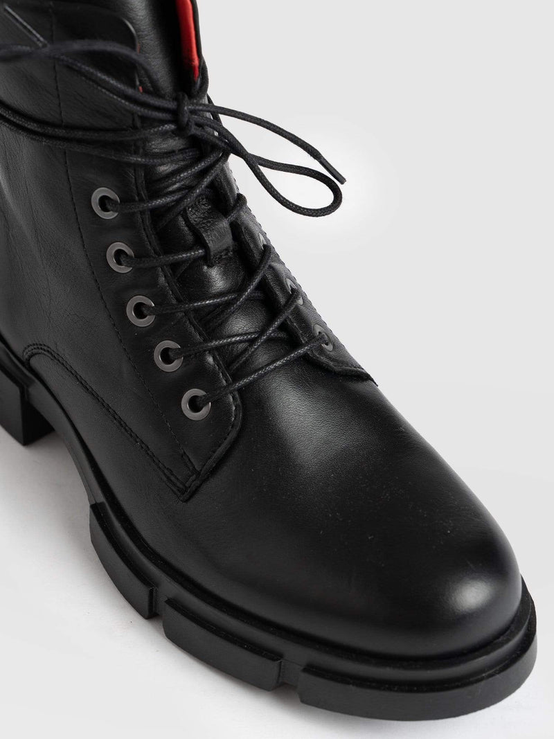 Lace Up Ankle Boots - Women's Leather Boots