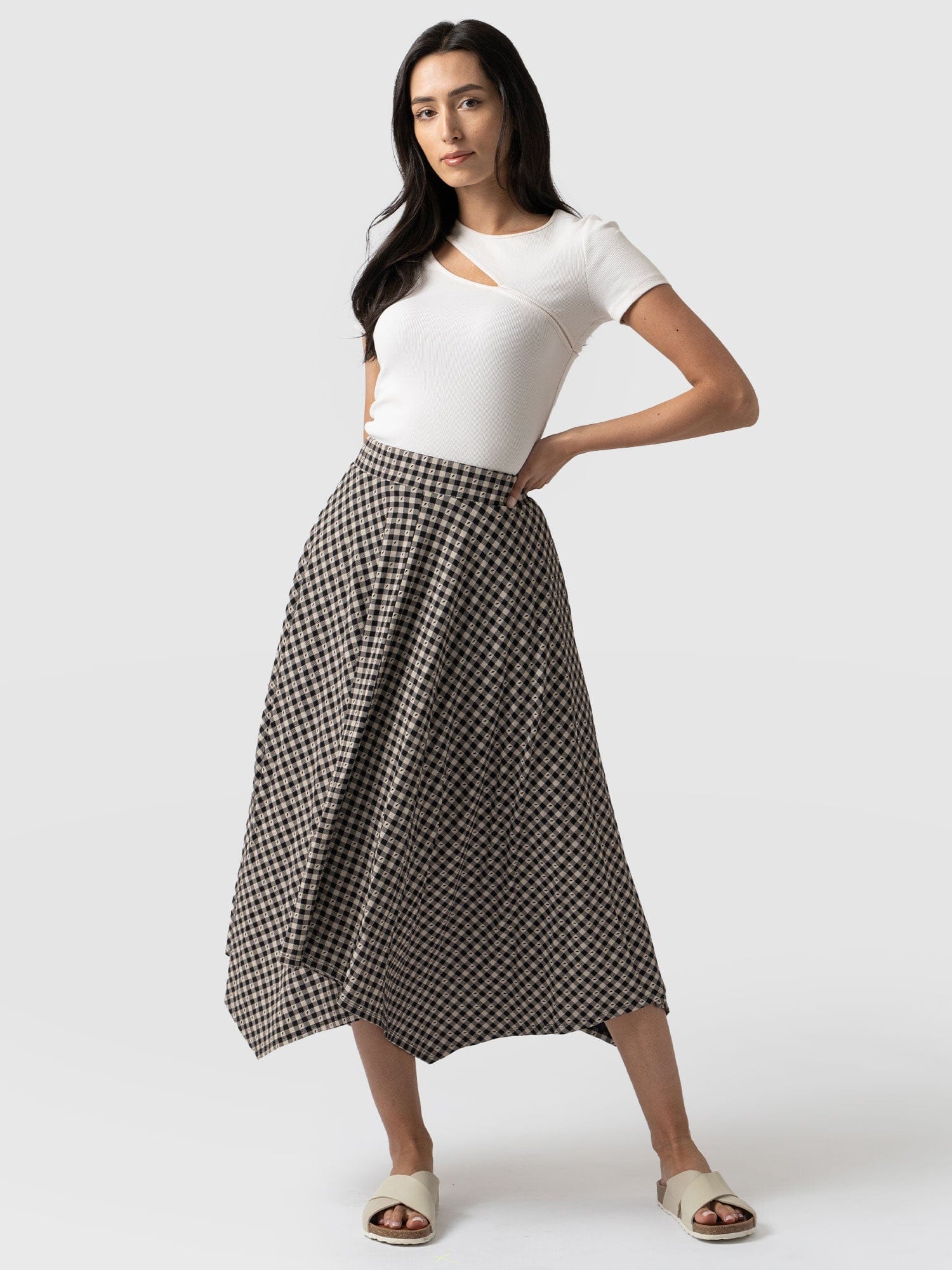 Noho Skirt Lightning Gingham - Women's Skirts | Saint + Sofia® UK