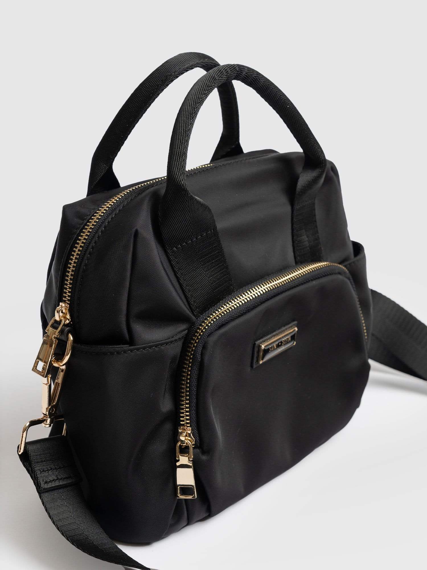 Nylon Noho Bag Black - Women's Leather Bags | Saint + Sofia® USA
