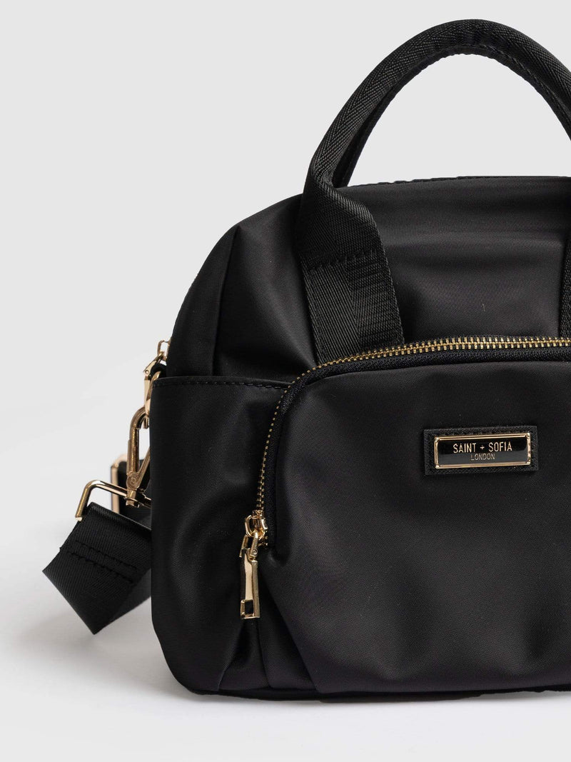 Nylon Noho Bag Black - Women's Leather Bags | Saint + Sofia® USA