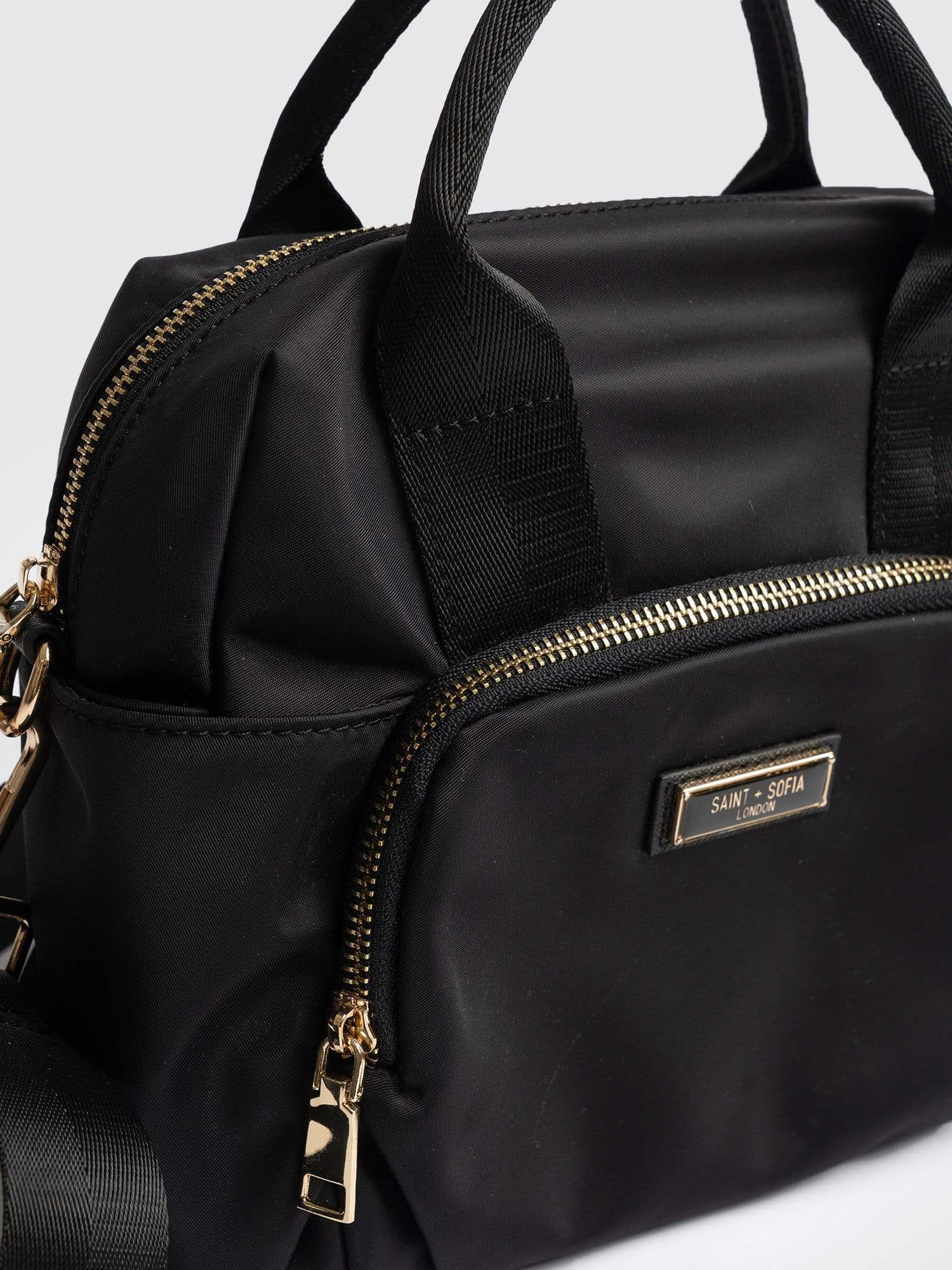 Nylon Noho Bag Black - Women's Leather Bags | Saint + Sofia® USA