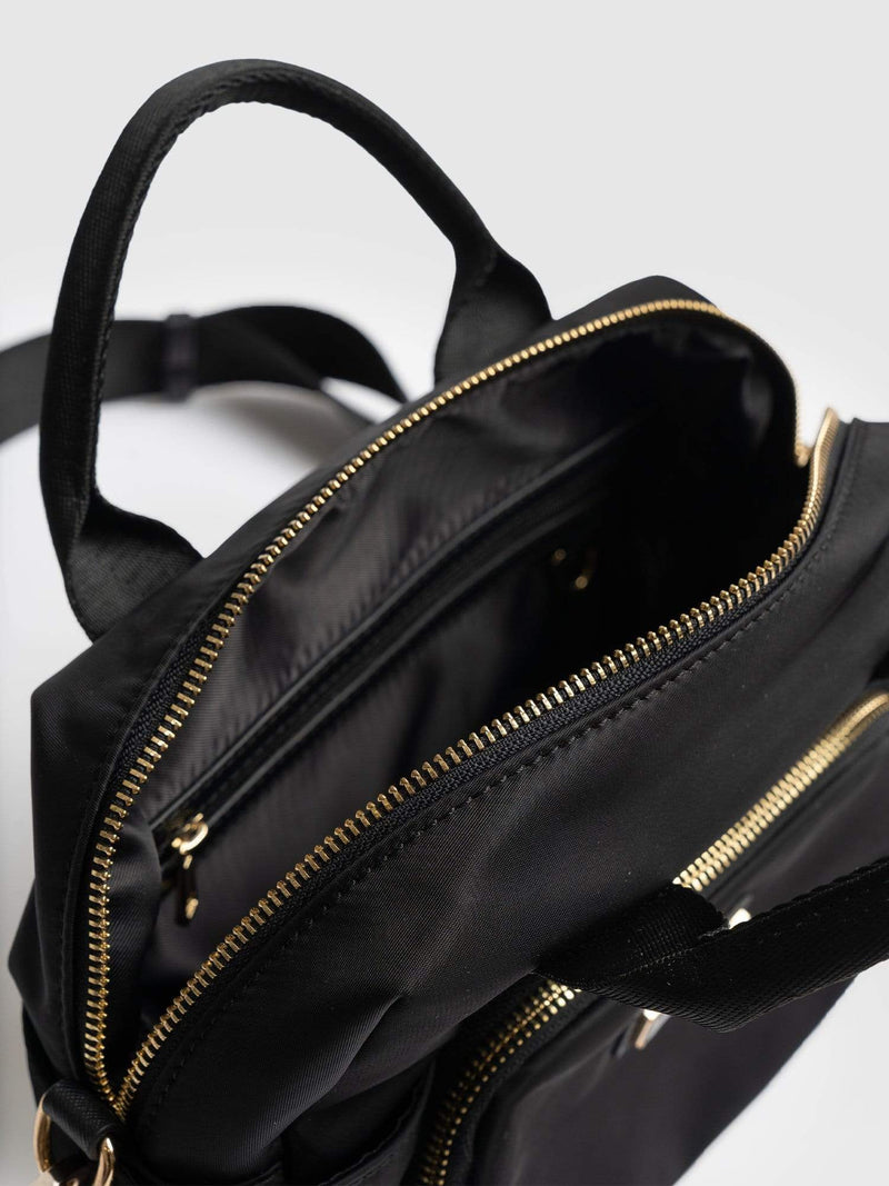 Nylon Noho Bag Black - Women's Leather Bags | Saint + Sofia® USA