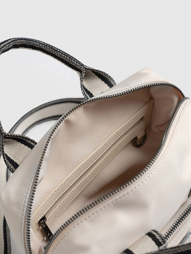 Nylon Noho Bag Cream - Women's Leather Bags | Saint + Sofia® USA
