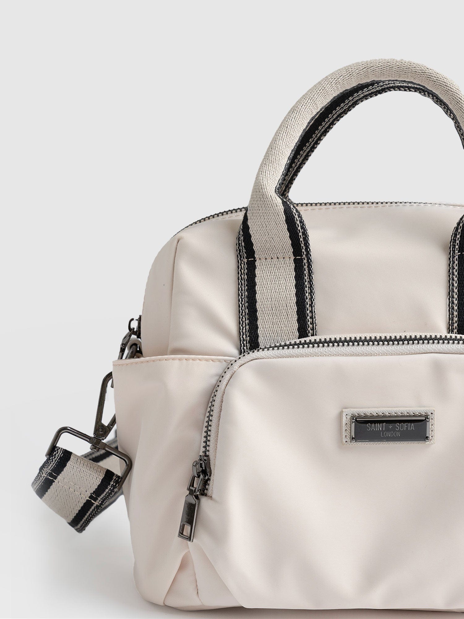 Nylon Noho Bag Cream - Women's Leather Bags | Saint + Sofia® USA