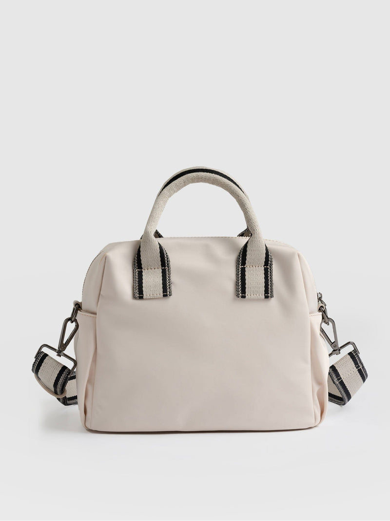 Nylon Noho Bag Cream - Women's Leather Bags | Saint + Sofia® USA
