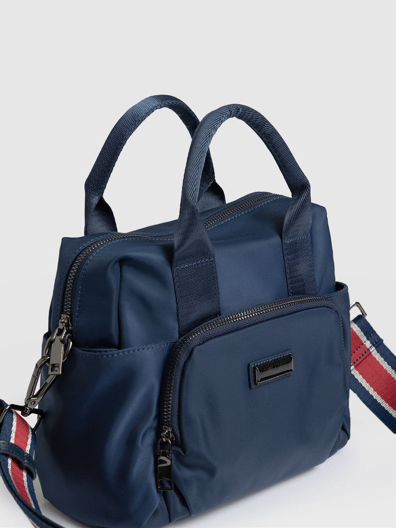 Nylon Noho Bag Navy - Women's Leather Bags | Saint + Sofia® USA