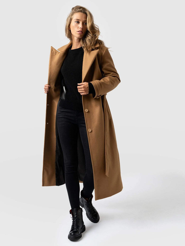 Odette Coat Camel - Women's Wool Coats | Saint + Sofia® USAA