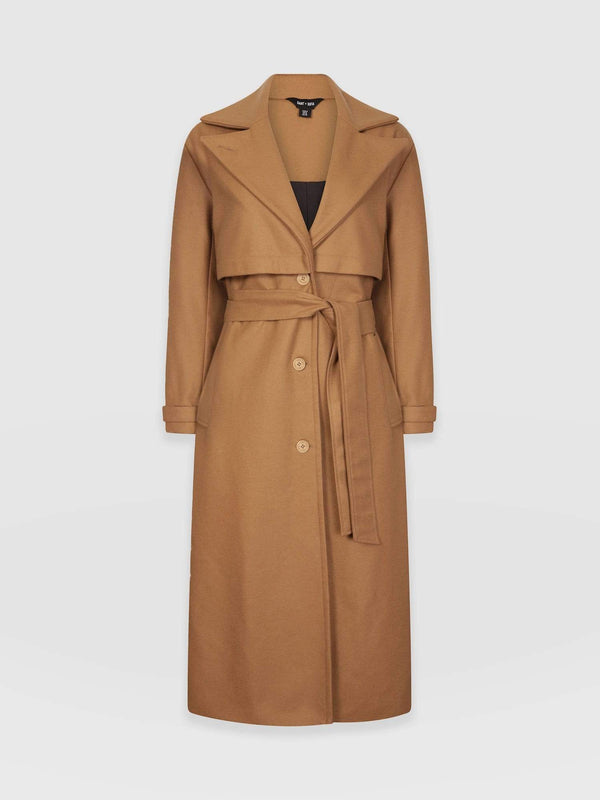 Odette Coat Camel - Women's Wool Coats | Saint + Sofia® USA