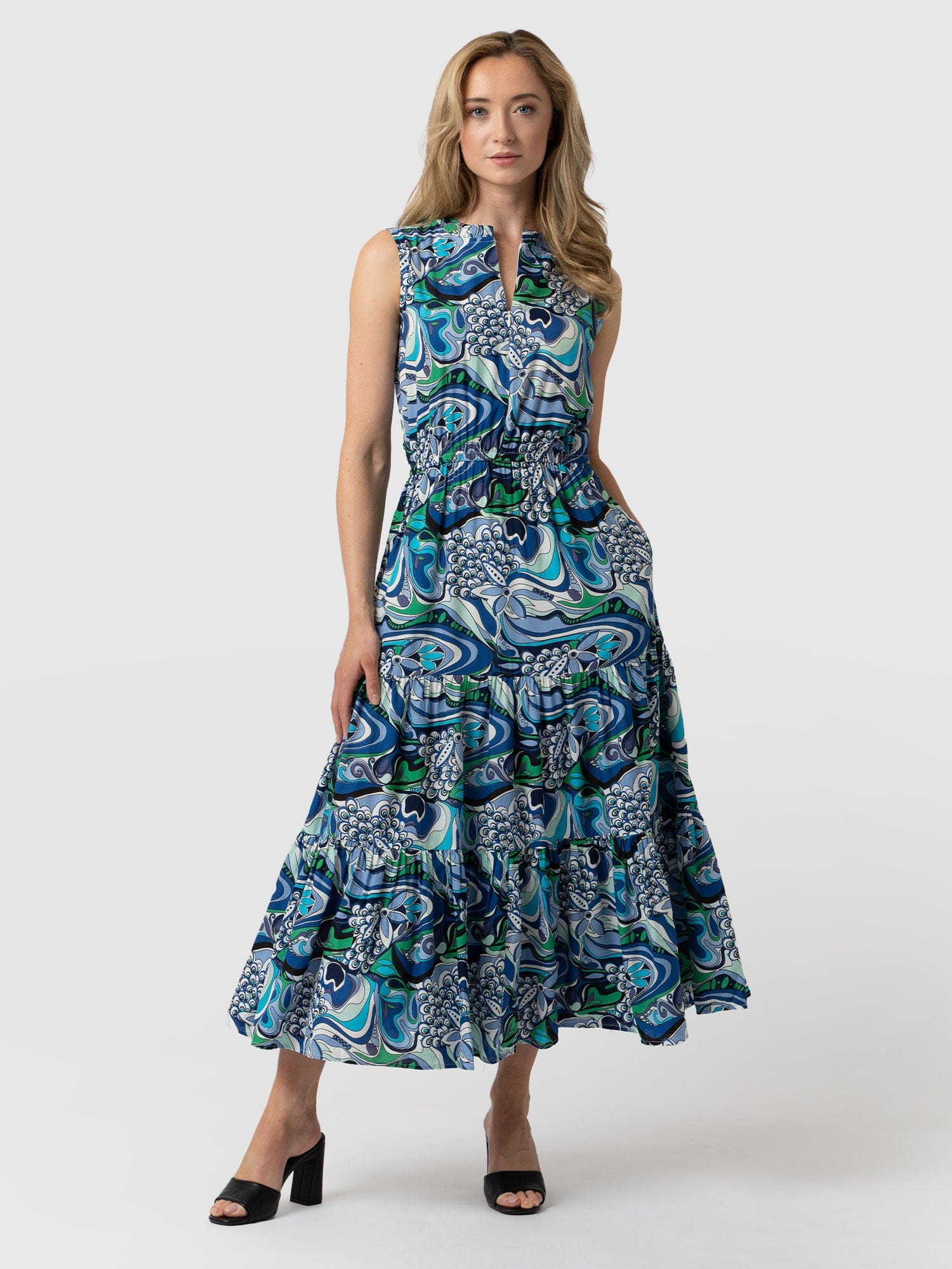 Orla Dress Blue Paradise - Women's Dresses | Saint + Sofia® UK