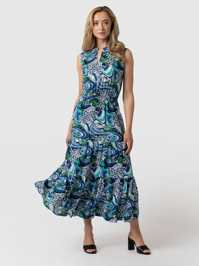 Orla Dress Blue Paradise - Women's Dresses | Saint + Sofia® UK
