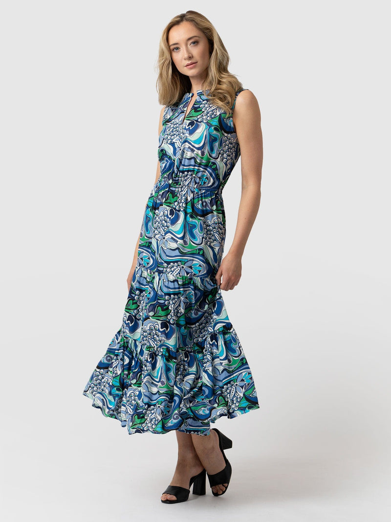 Orla Dress Blue Paradise - Women's Dresses | Saint + Sofia® UK