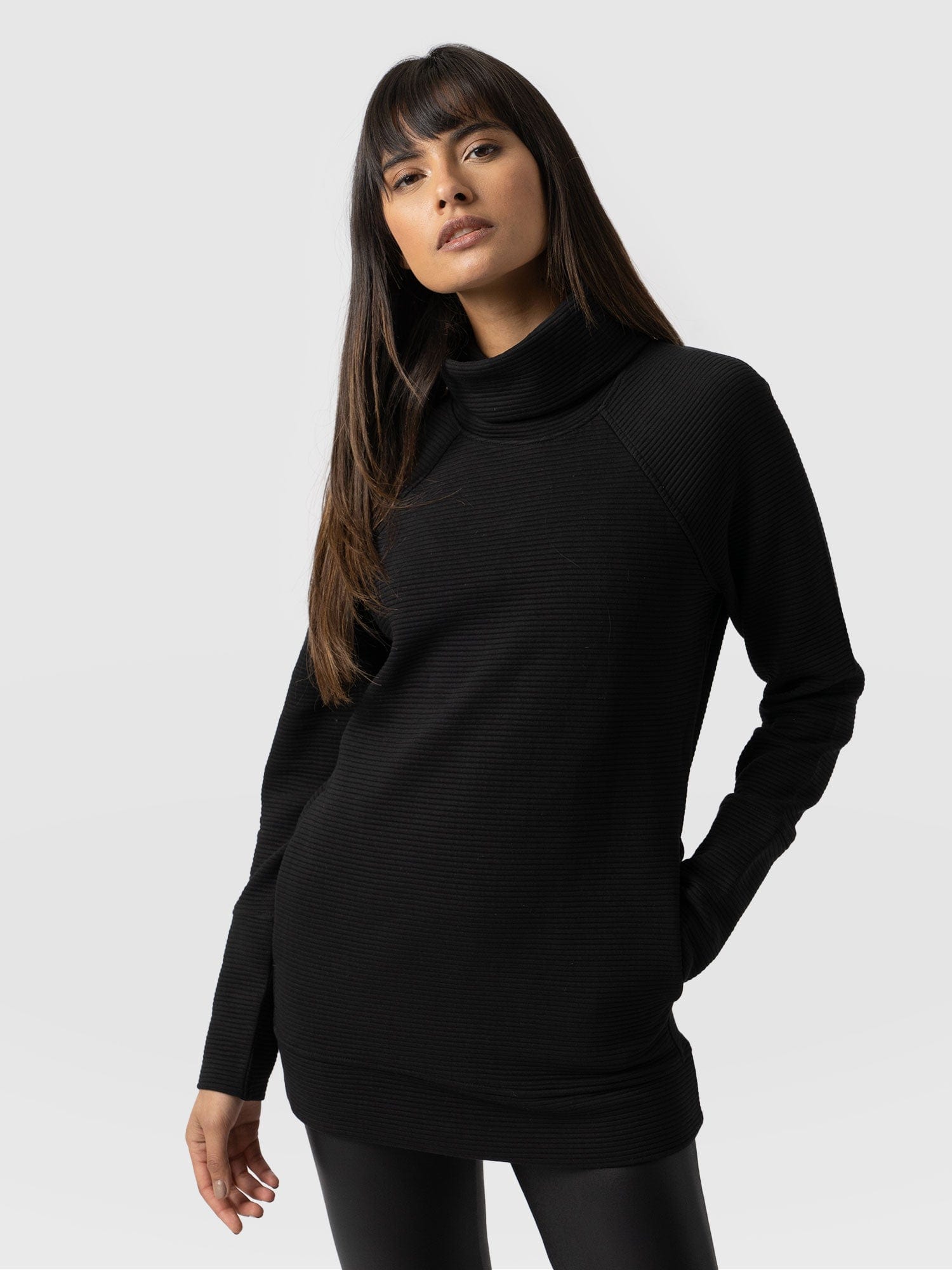 Womens black clearance turtle neck sweater