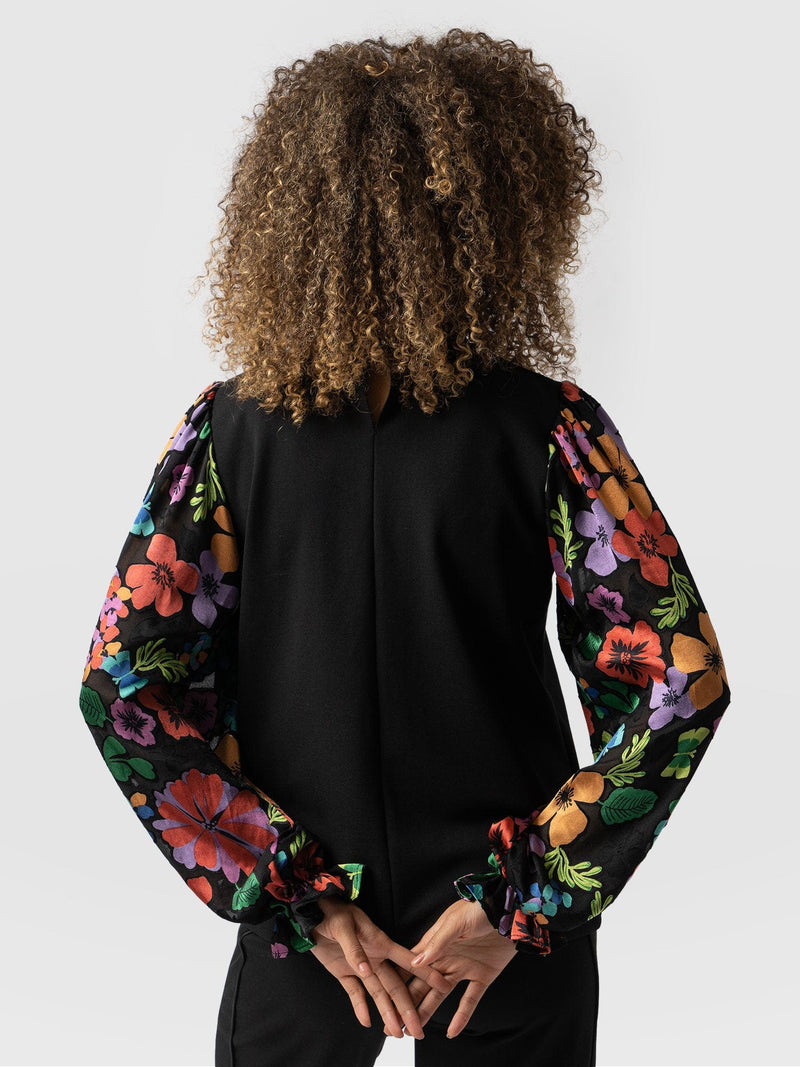Penny Puff Sleeve Long Sleeve Pop Floral - Women's Tops | Saint + Sofia® USA