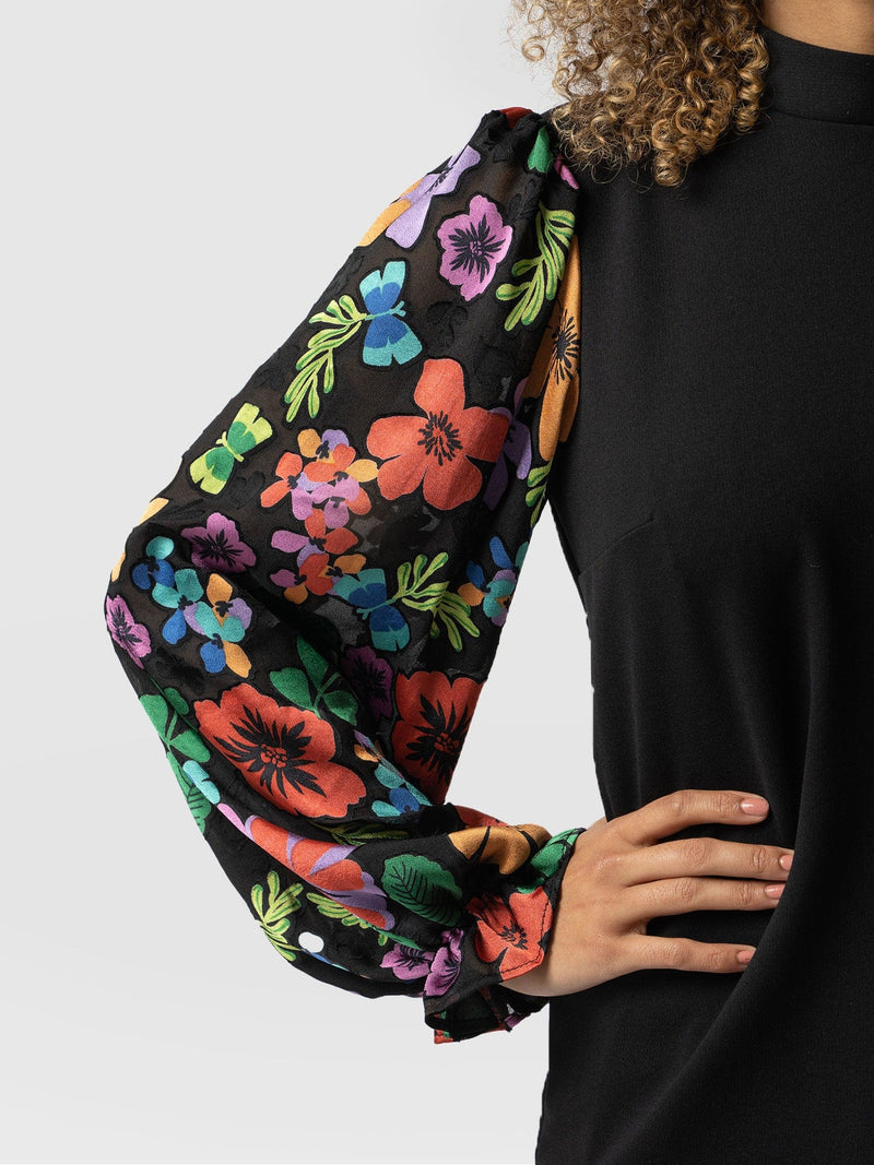Penny Puff Sleeve Long Sleeve Pop Floral - Women's Tops | Saint + Sofia® USA