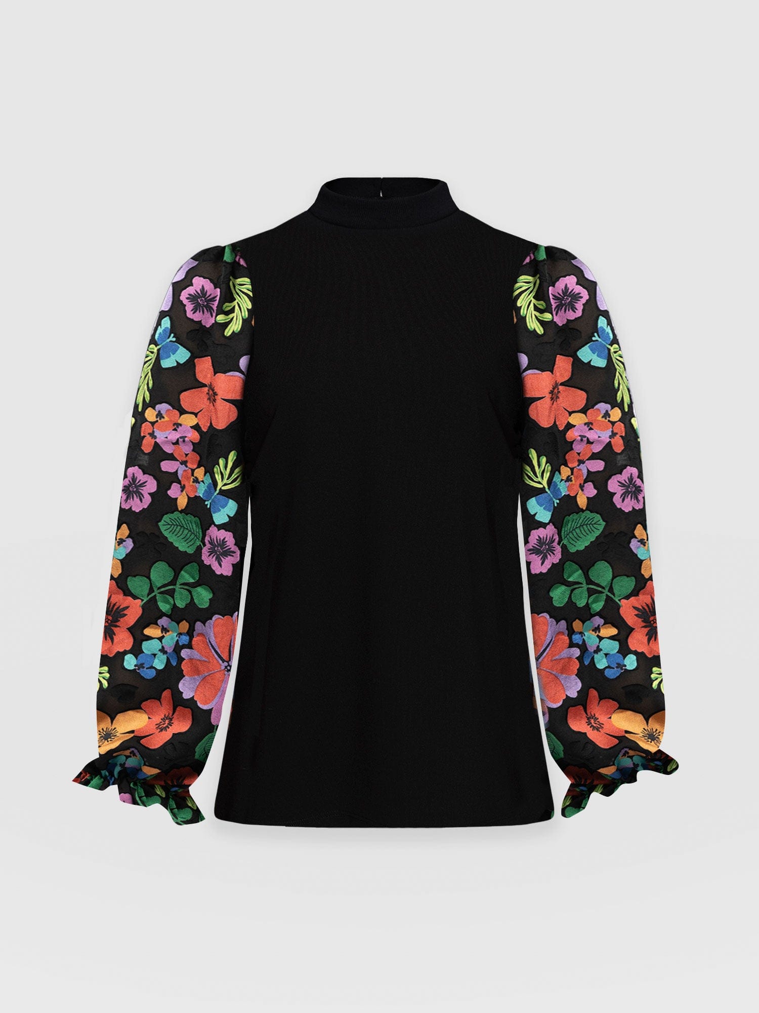 Penny Puff Sleeve Long Sleeve Pop Floral - Women's Tops | Saint + Sofia® USA