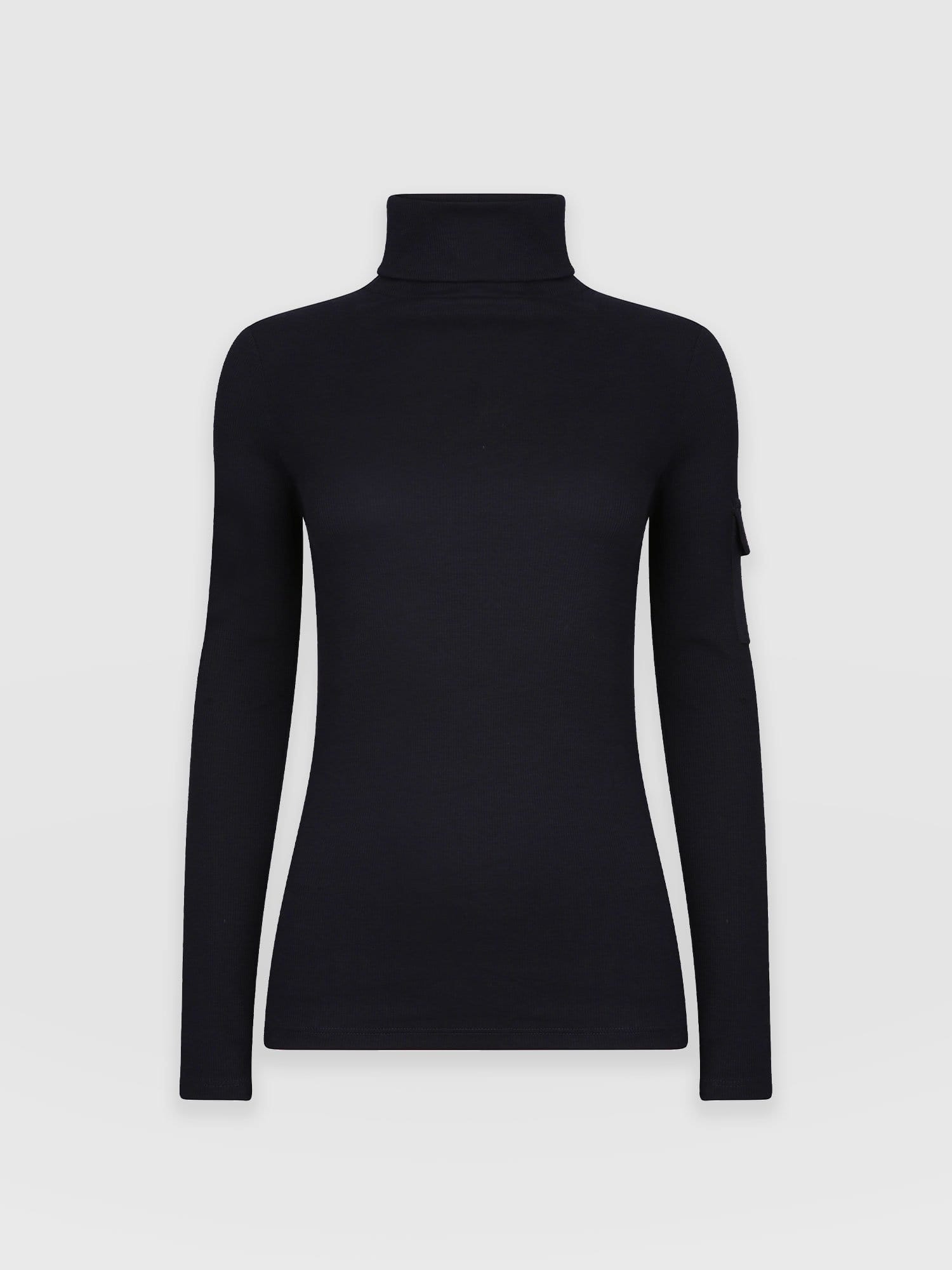 Pocket Turtle Neck Navy - Women's Sweaters | Saint + Sofia® USA