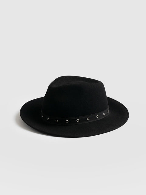 Ramona Studded Hat Black - Women's Hats | Saint + Sofia® USA