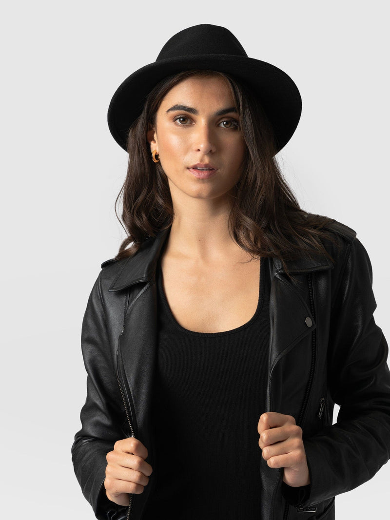 Ramona Studded Hat Black - Women's Hats | Saint + Sofia® USA