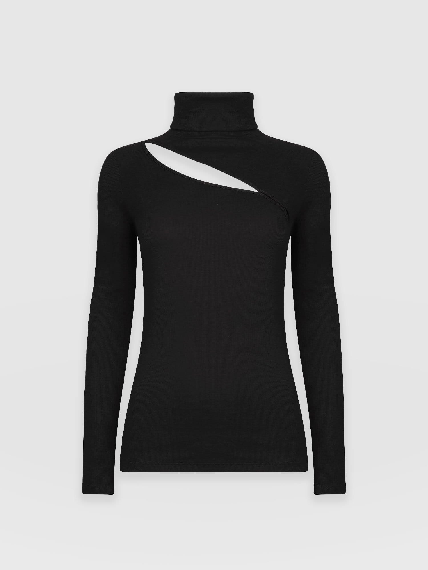 Reveal Turtle Neck Black - Women's Sweaters | Saint + Sofia® USA