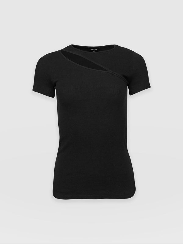 Reveal Tee Black - Women's T-shirts | Saint + Sofia® USA