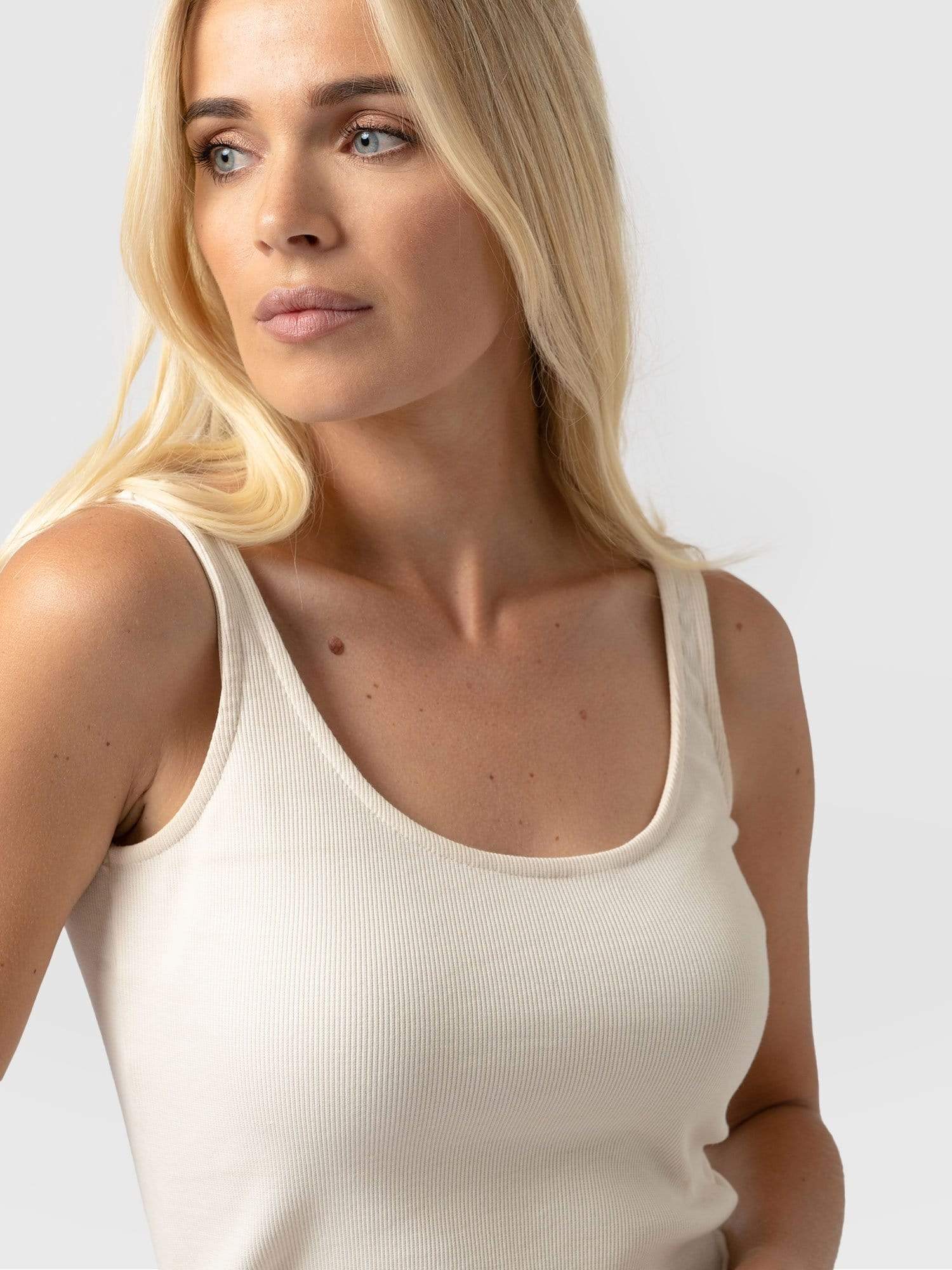 Rib Cami Cream - Women's Camis | Saint + Sofia® USA