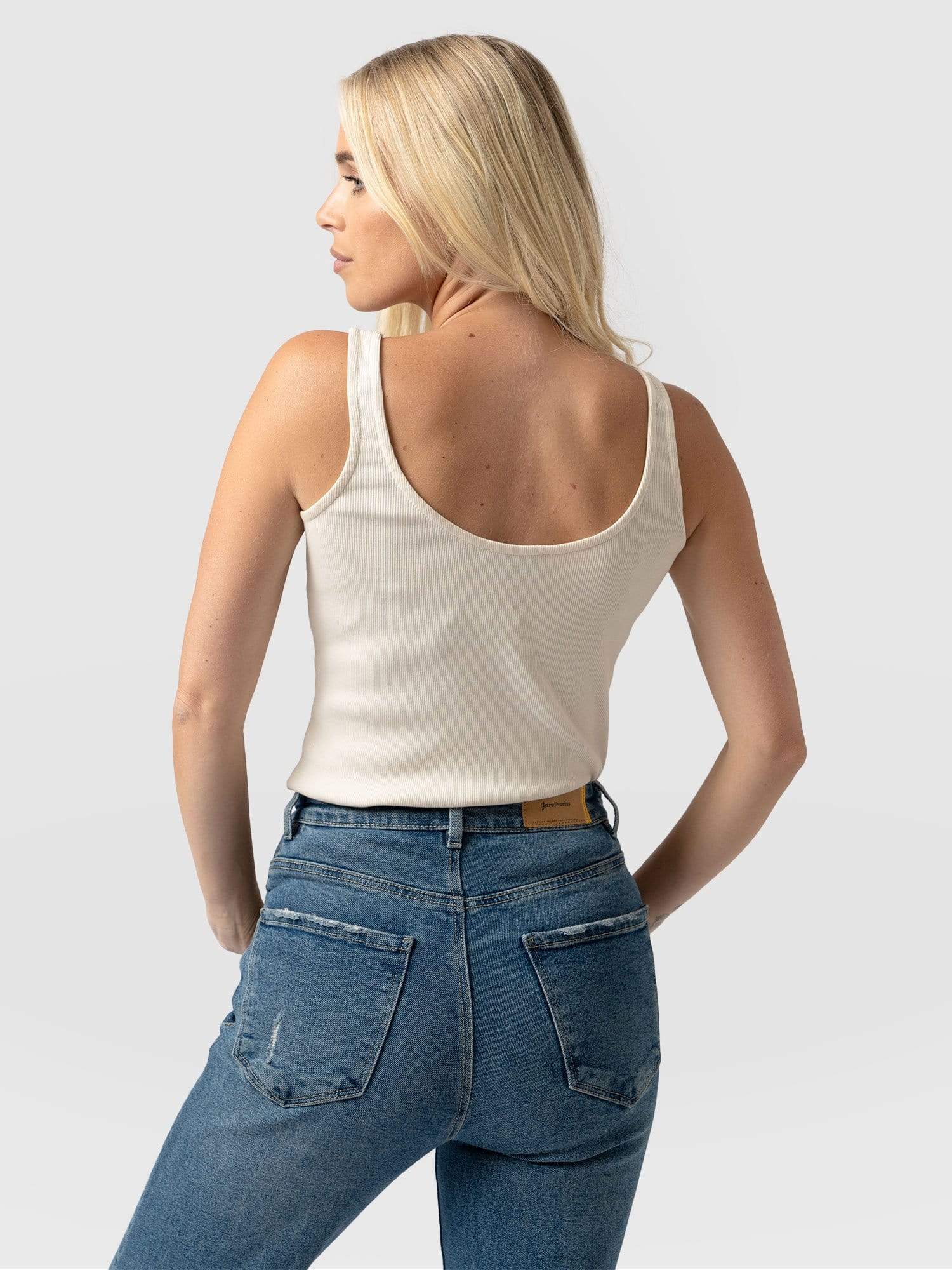 Rib Cami Cream - Women's Camis | Saint + Sofia® USA