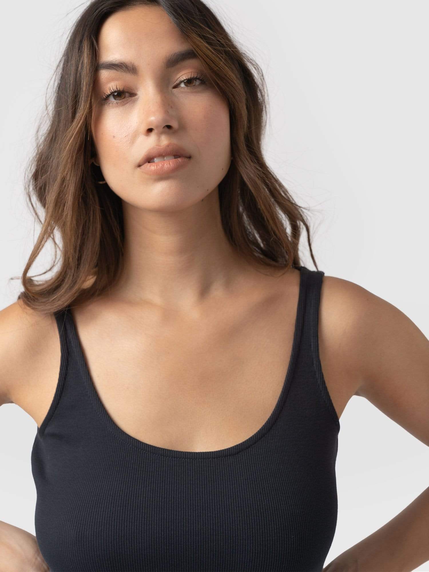 Rib Cami Navy - Women's Camis | Saint + Sofia® USA