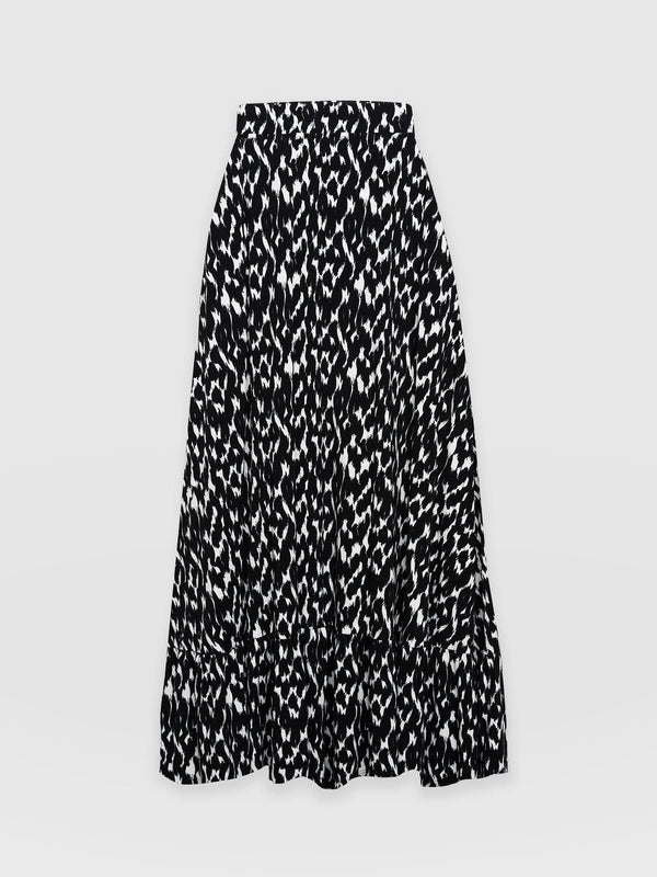 Riley Skirt Black & White Print - Women's Skirts | Saint + Sofia® UK