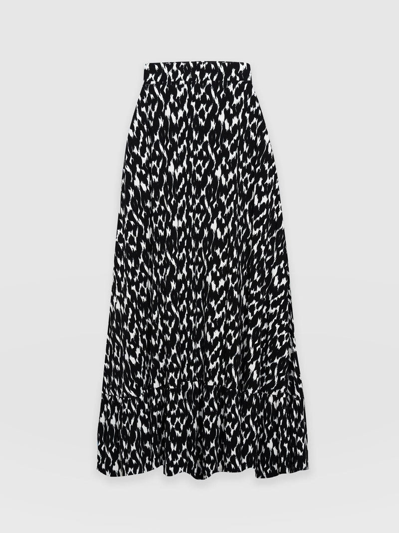 Riley Skirt Black & White Print - Women's Skirts | Saint + Sofia® UK