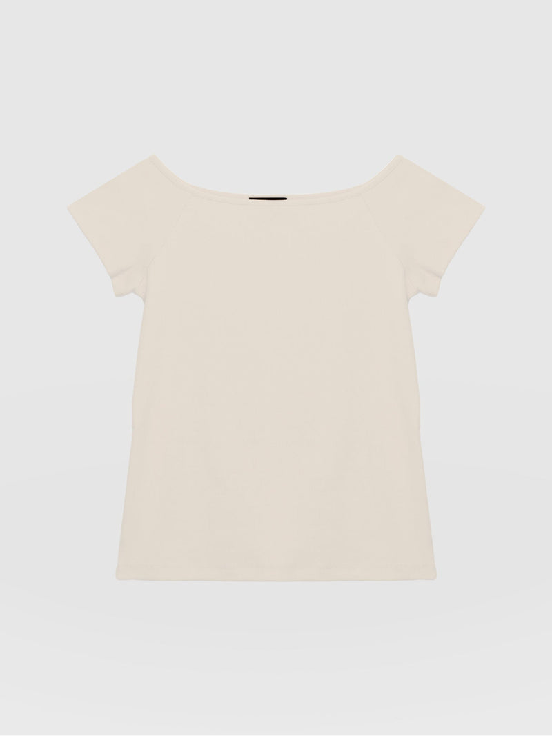 Riviera Tee Jet Stream Cream - Women's T-shirts | Saint + Sofia® UK