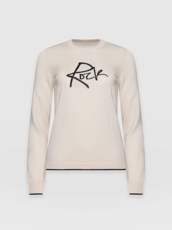Rock Intarsia Sweater Cream - Women's Sweaters | Saint + Sofia® USA